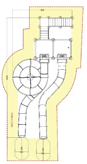 N°2 tower with n°2 slide