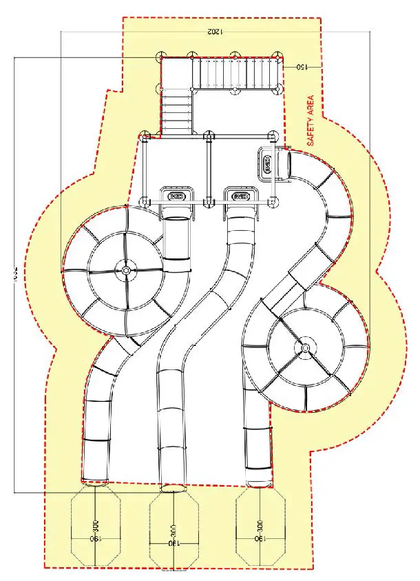 N°2 tower with n°3 slide