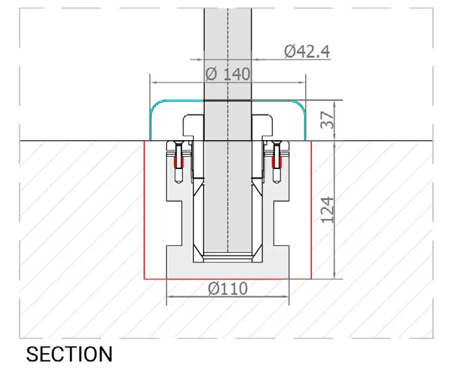 Anchorage for handrails
