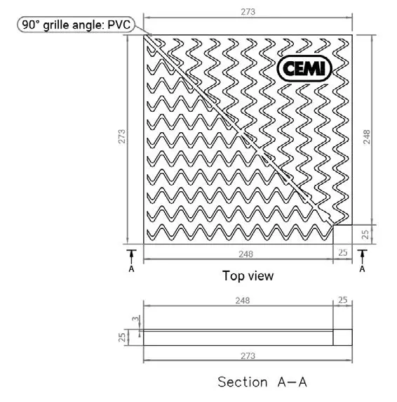90° grille angle