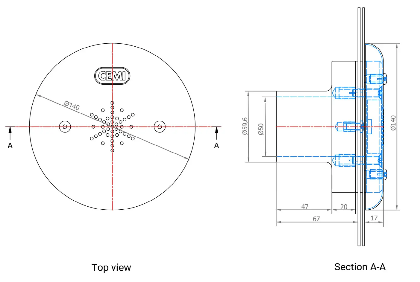 Ait inlet nozzle bottom
