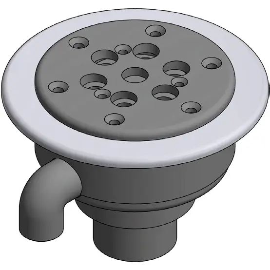 PVC nozzle for hydromassage