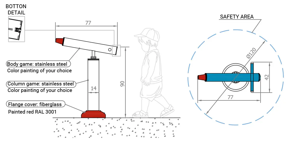 Water cannon c/button