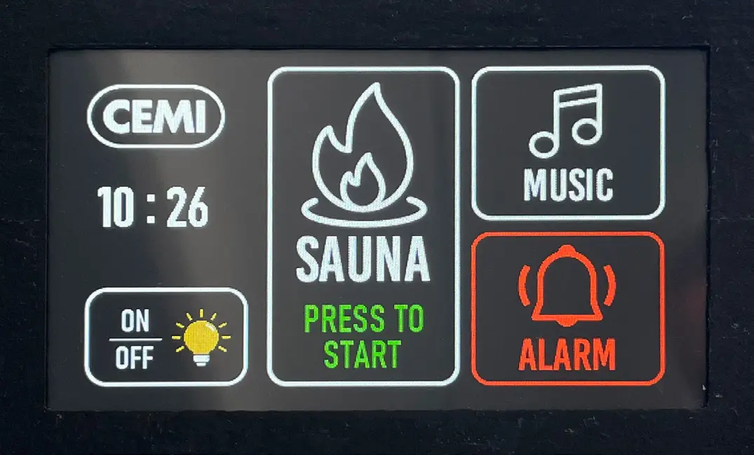 Sauna/Steam bath control unit