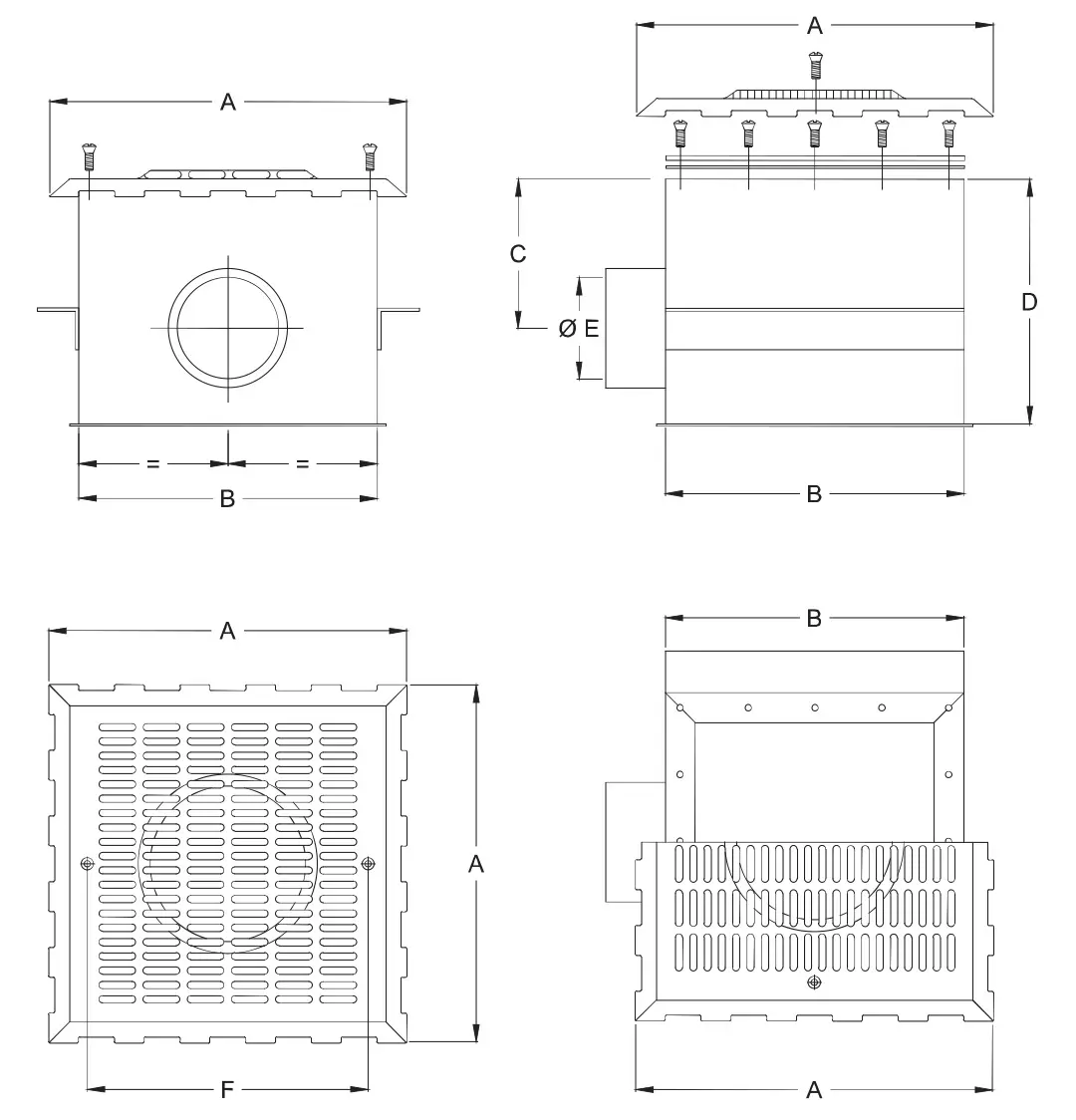 Square bottom wells - for liner