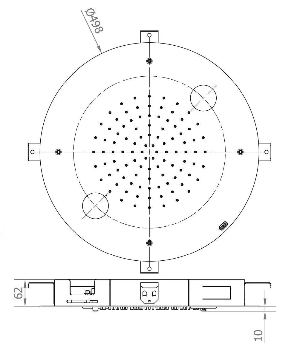 Rain shower technique rounded